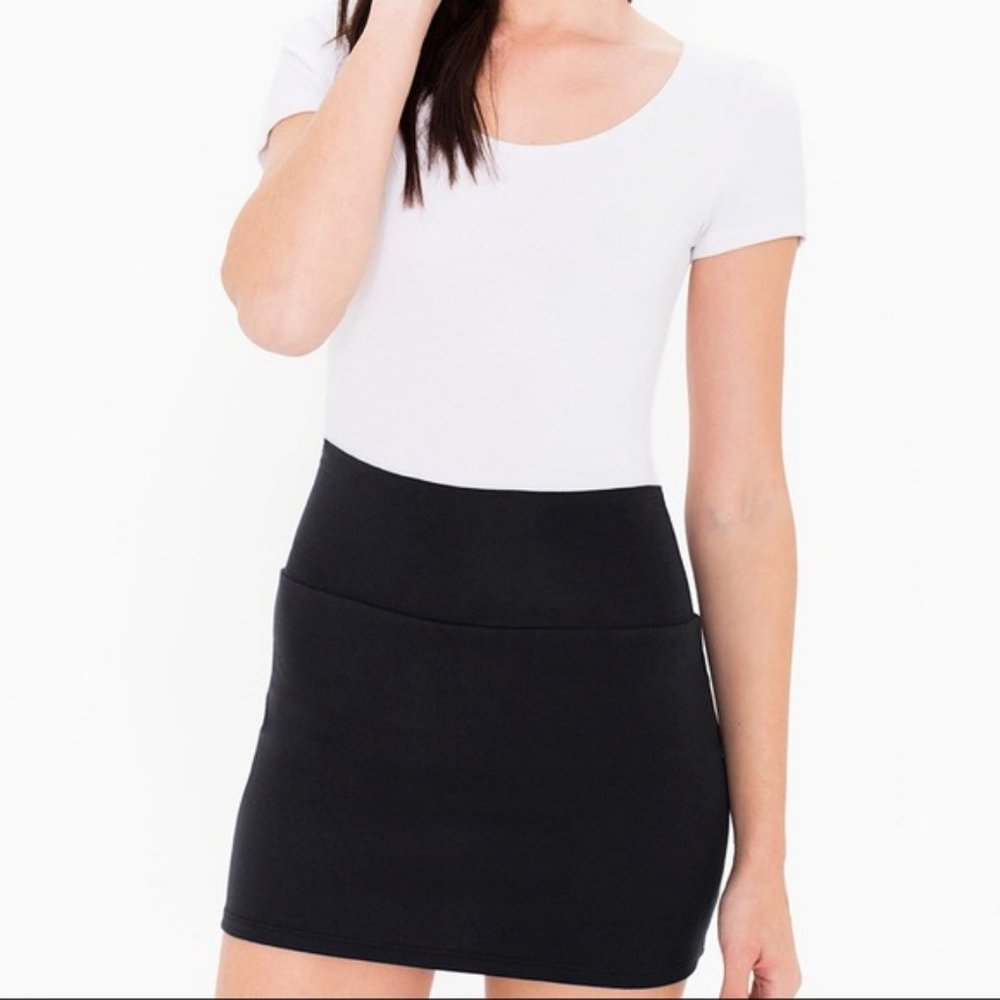 American Apparel Interlock Mini Skirt Black S